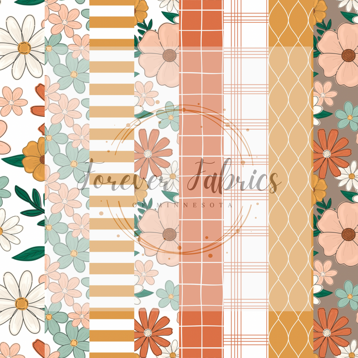 Vertical Floral . . . (BH/ 24)| Preorder | Fabric By The Yard