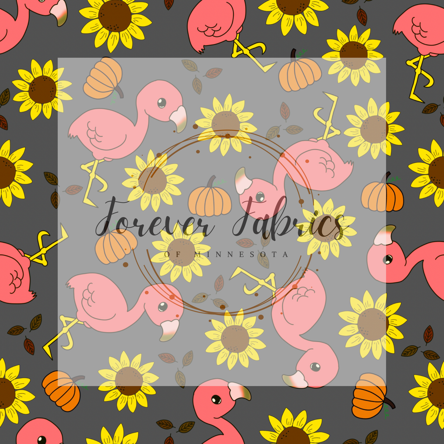 Flamingo Pumpkin . . . (BH/ 23) | Preorder | Fabric By The Yard
