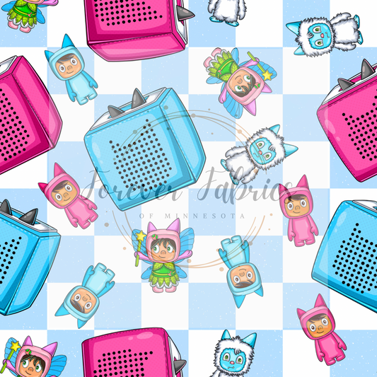 Tonie Blue Checkered . ( BH/ 24)| Preorder | Fabric By The Yard
