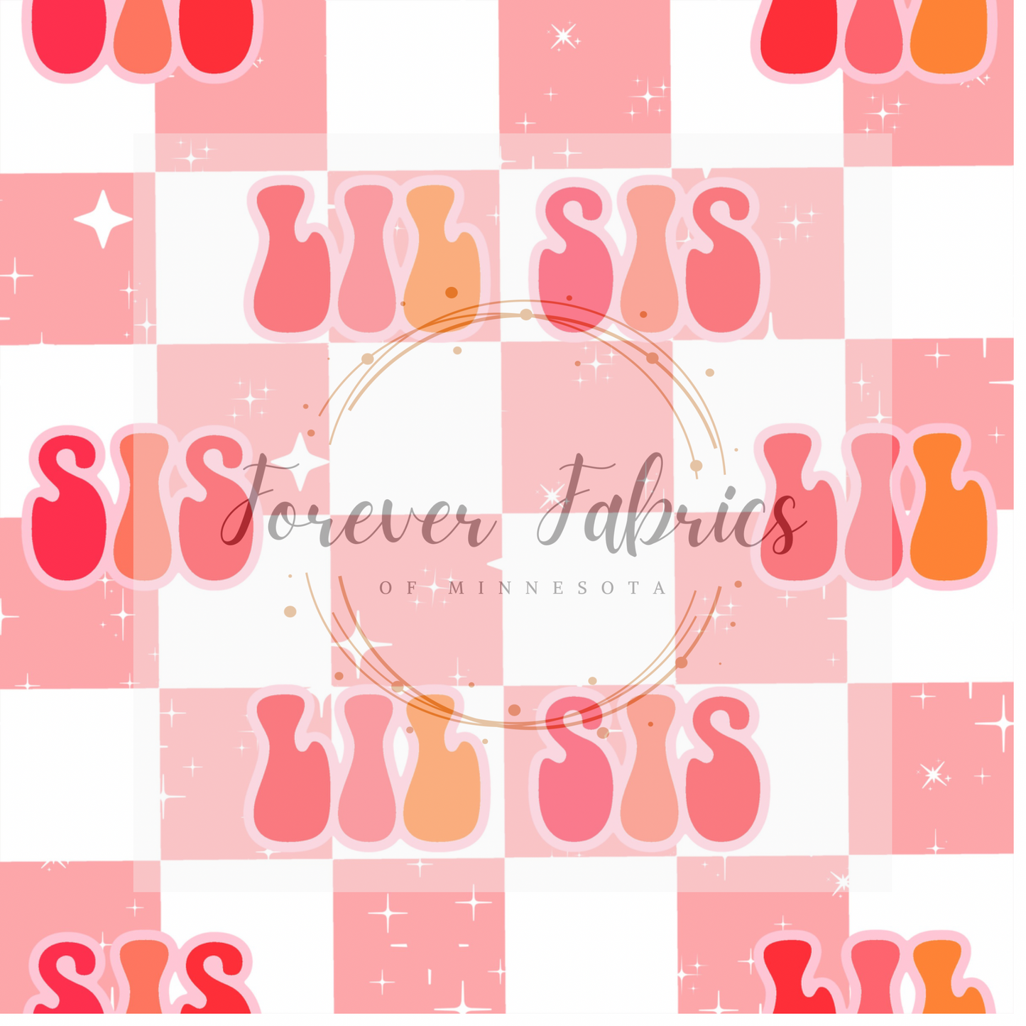 Lil Sis Check . (BH/ 23) | Preorder | Fabric By The Yard