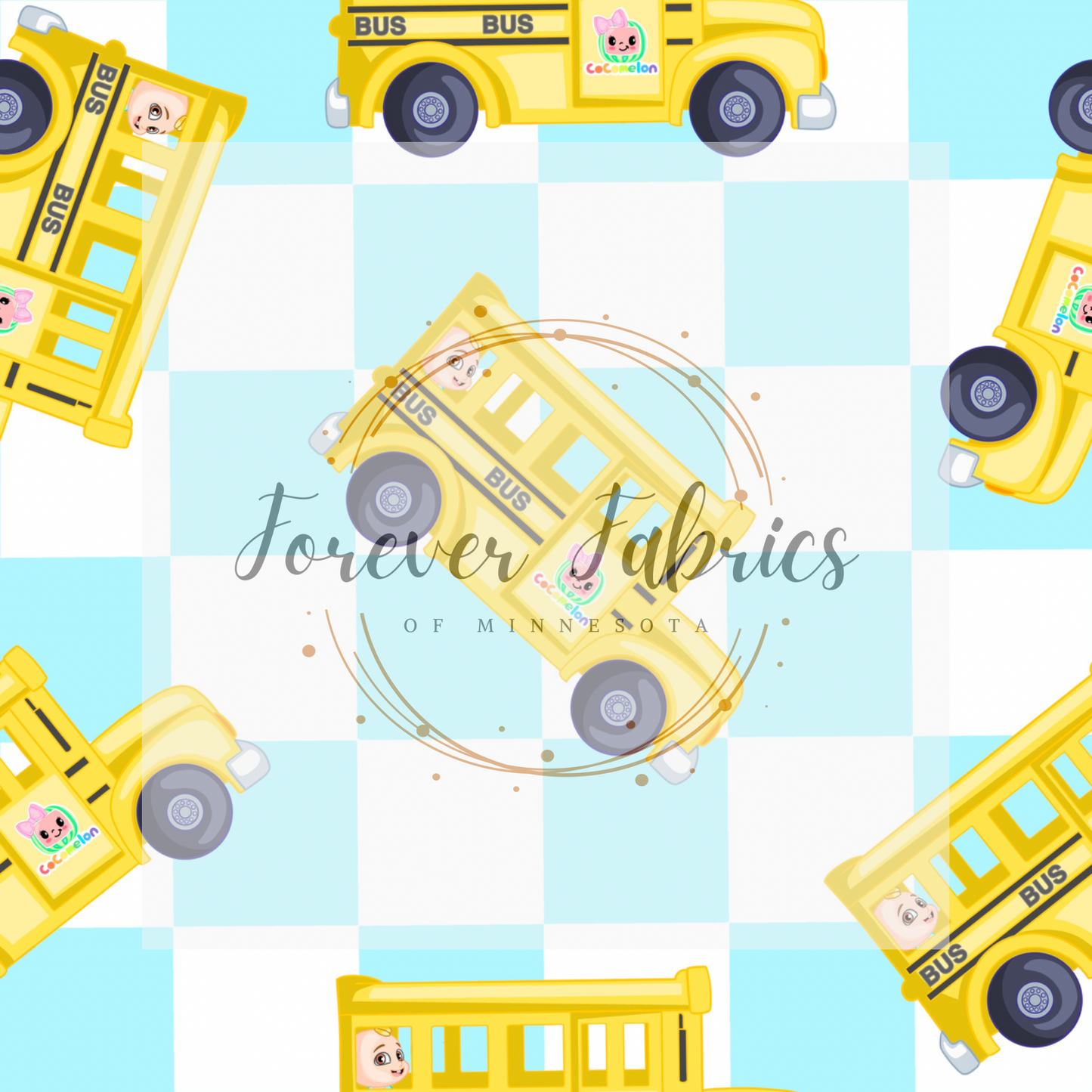 Wheels on the Bus . . . . . . . (BH/ 23). | Preorder | Fabric By The Yard