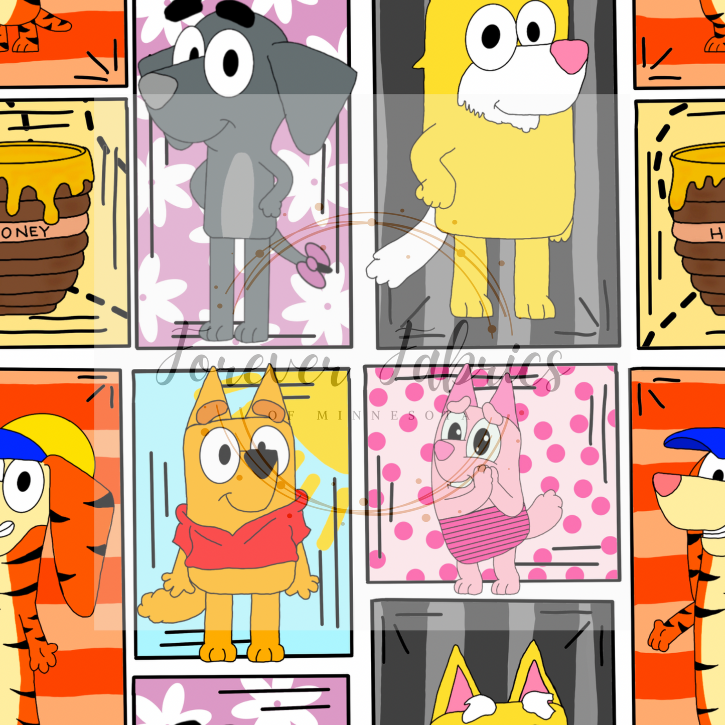 Blue Dog’s Friends (BH/ 24)| Preorder | Fabric By The Yard