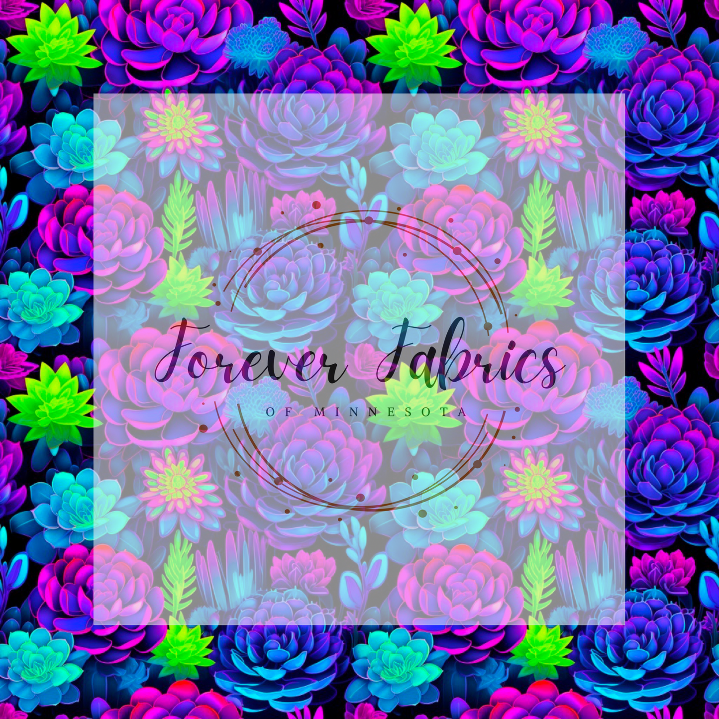 Neon Succulent . (BH/ 23). | Preorder | Fabric By The Yard