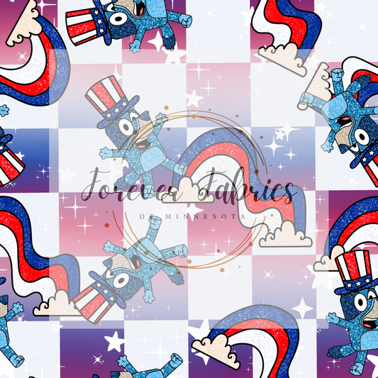 FOJ Blue Dog 2 . (BH/ 24)| Preorder | Fabric By The Yard
