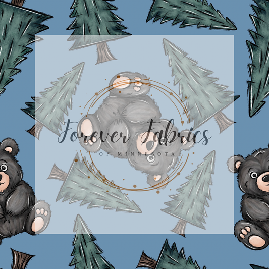 Bear & Trees . . . . . . . (BH/ 23). | Preorder | Fabric By The Yard