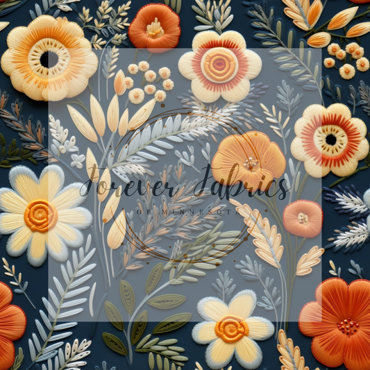 Floral Embroidery . (BH/ 23) | Preorder | Fabric By The Yard