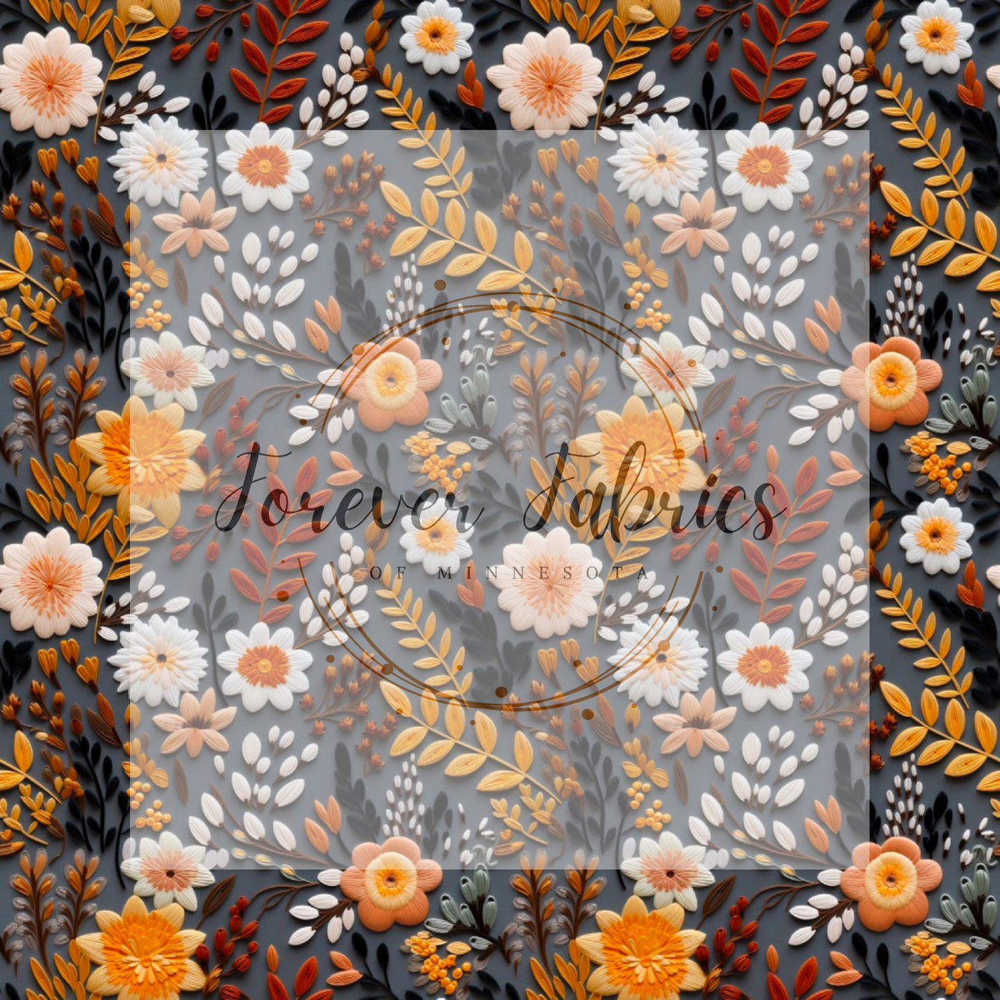 Fall Floral 4 (BH/ 23). | Preorder | Fabric By The Yard