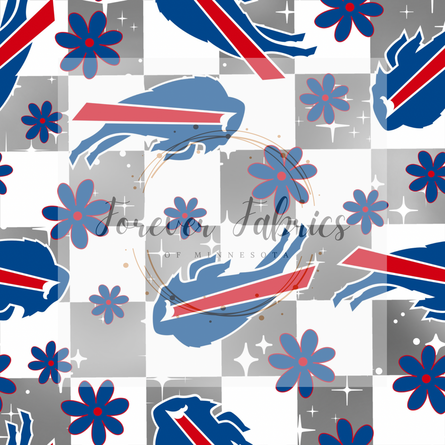 Bills check . (BH/ 23) | Preorder | Fabric By The Yard