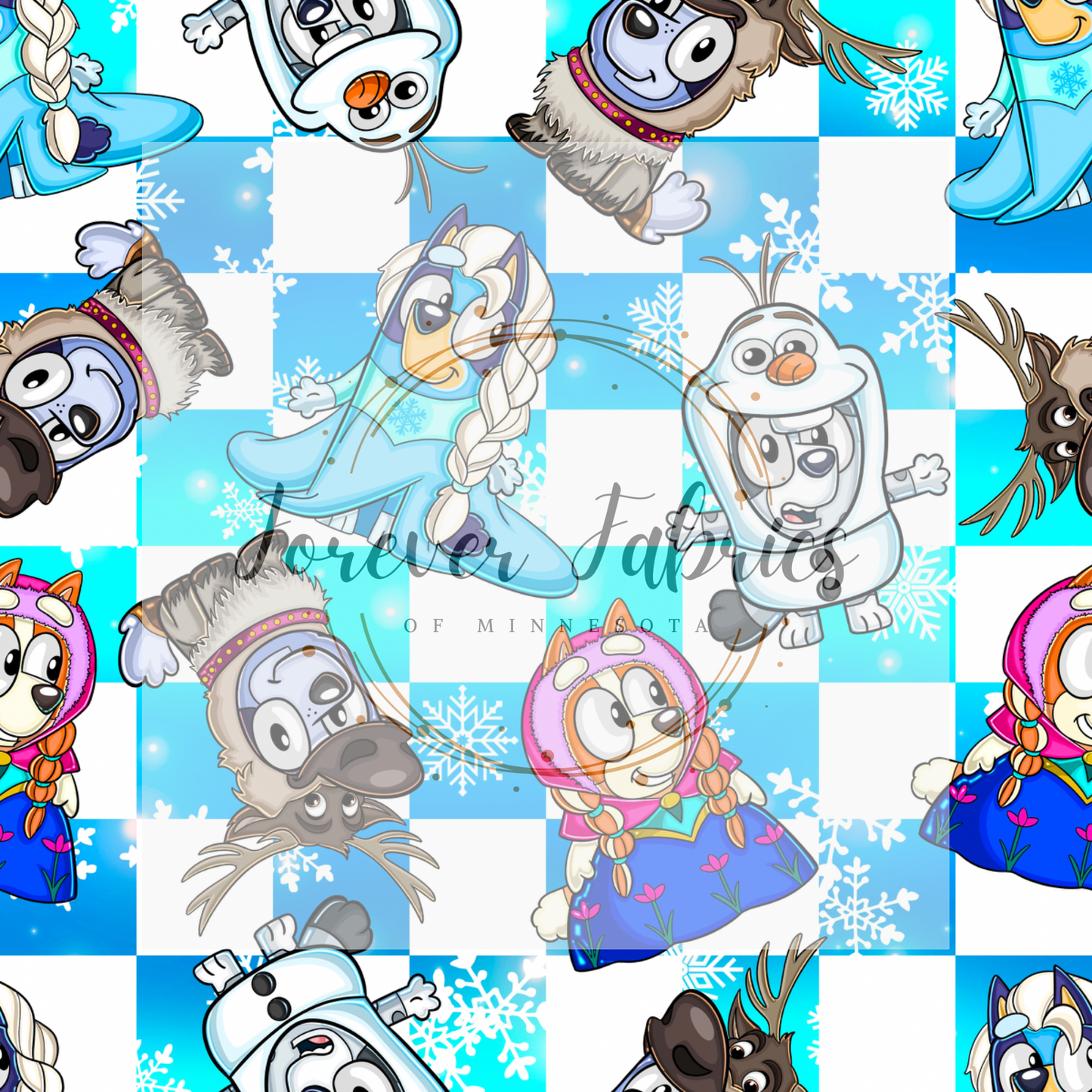 Blue Dog Frozen Ombre . . . (BH/ 24)| Preorder | Fabric By The Yard