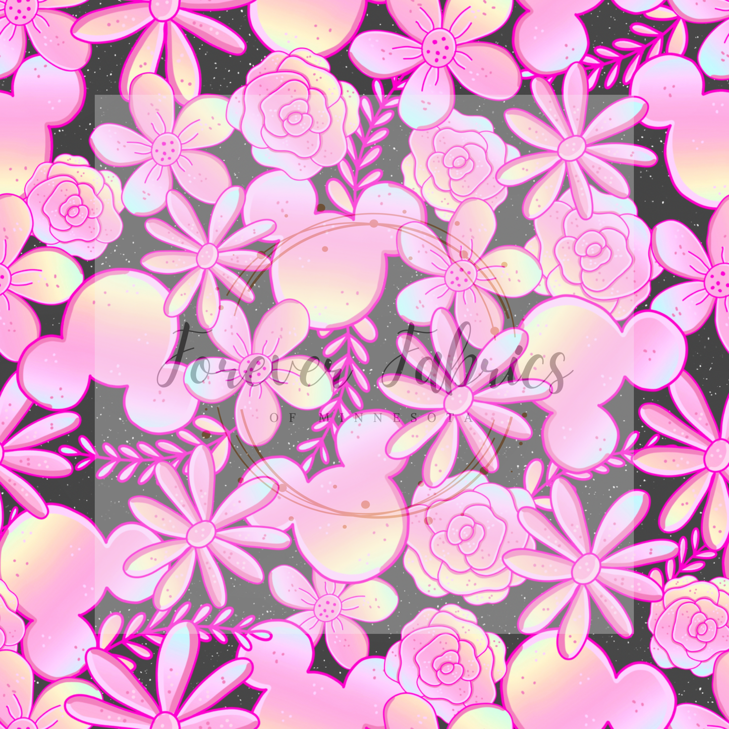 Ombre Mouse Floral . . (BH/ 24)| Preorder | Fabric By The Yard