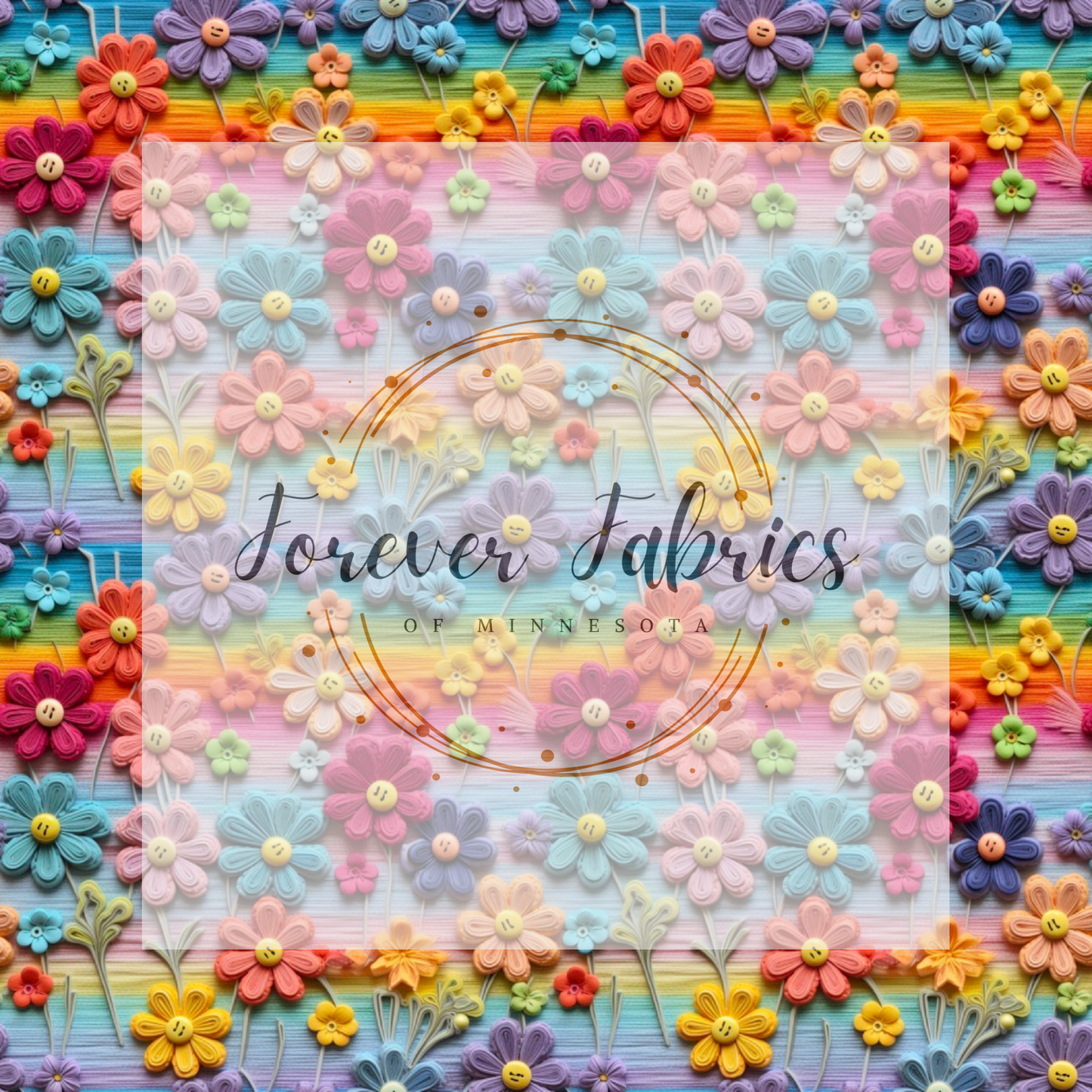 Floral Rainbows . (BH/ 23). | Preorder | Fabric By The Yard