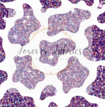 Purple Glitter Cow Print | Printed Bullet