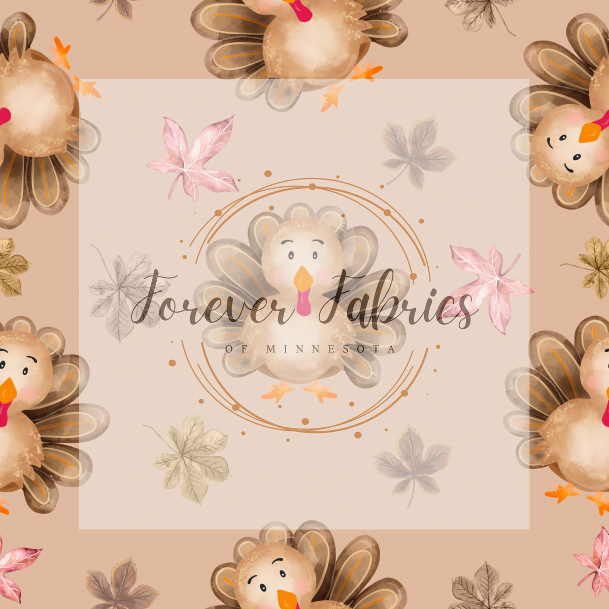 Turkeys all around | Preorder| By The Yard