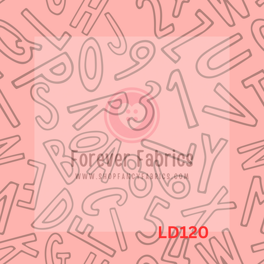 LD120 -ABCBrownPink 22| Preorder | By The Yard