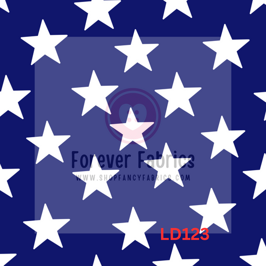 LD123 -American Flag Stars 22| Preorder | By The Yard