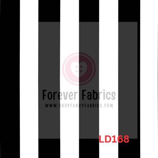 LD168 -Black/White Stripes 22| Preorder | By The Yard