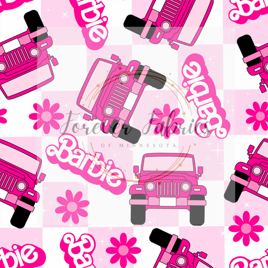 Pink Doll Jeep| Preorder | Fabric By The Yard