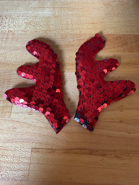 Red Sequin Reindeer Antlers