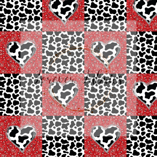 Checkers & Hearts Rawhide | By The Yard