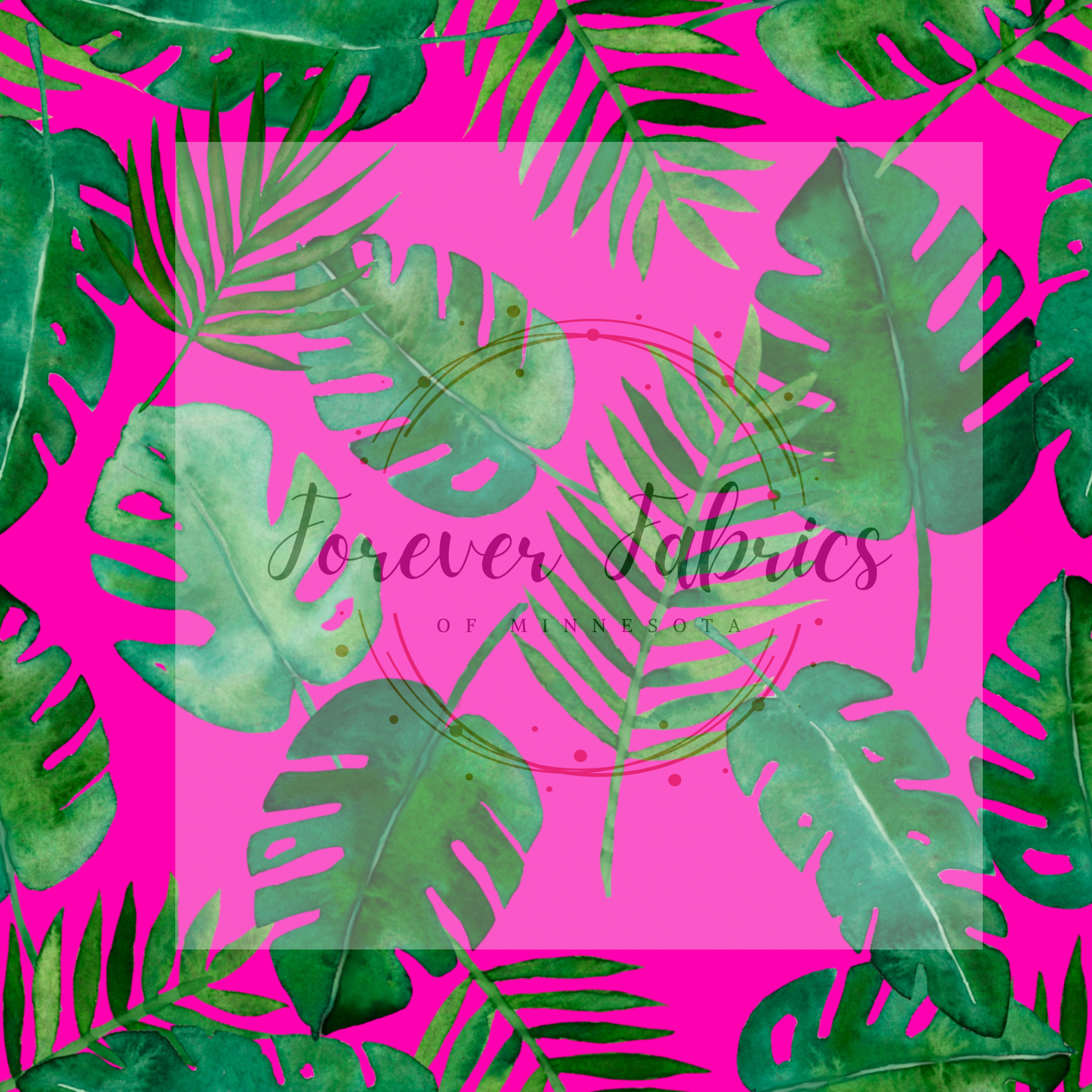 Hot Pink Leaves | Preorder | By The Yard