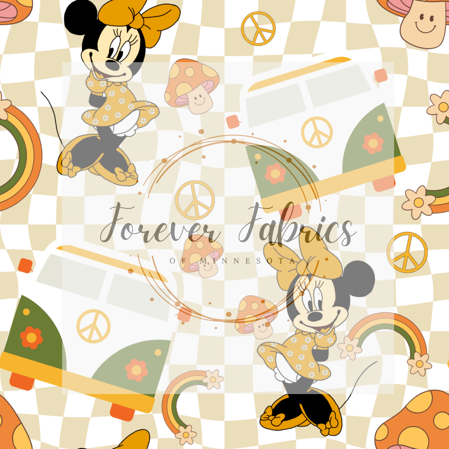 Rainbows , Mice & Vans | Preorder | Fabric By The Yard