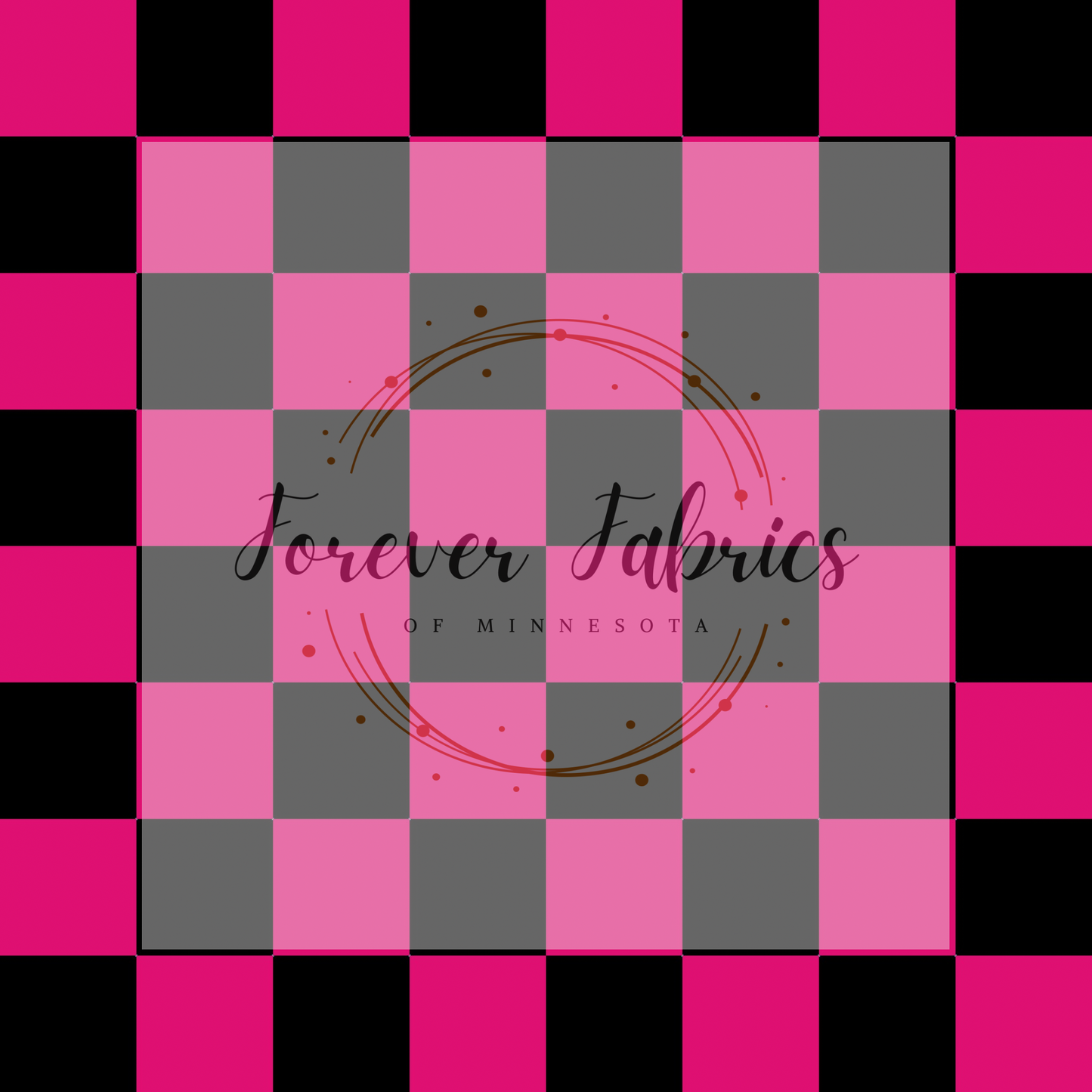 Small Pink Black Checkered | Preorder | By The Yard