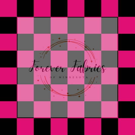 Small Pink Black Checkered | Preorder | By The Yard