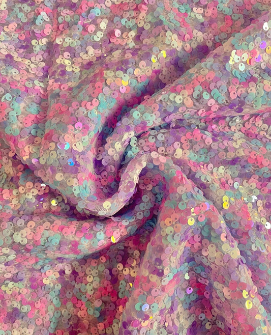 Cotton Candy | Stretch Sequin