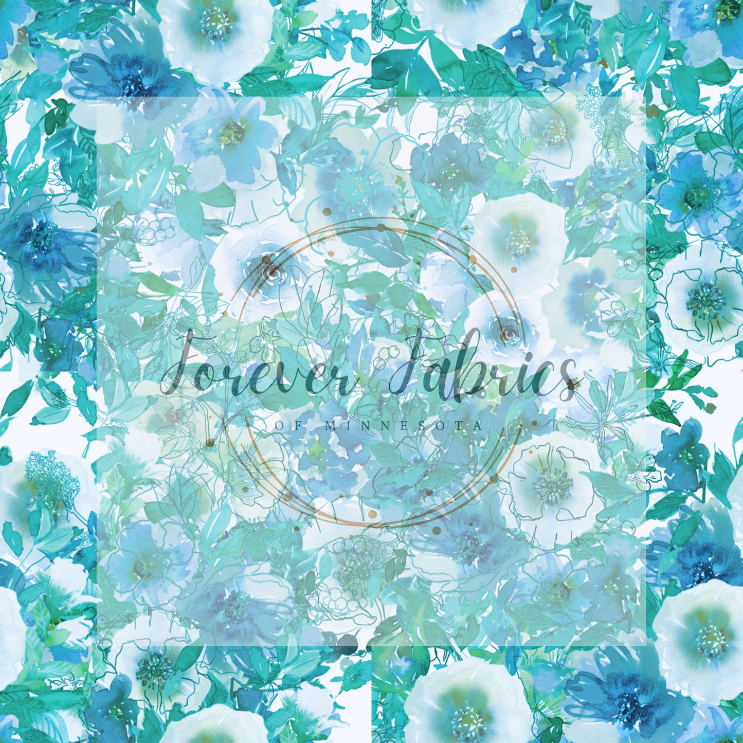 Teal Floral | Preorder | By The Yard