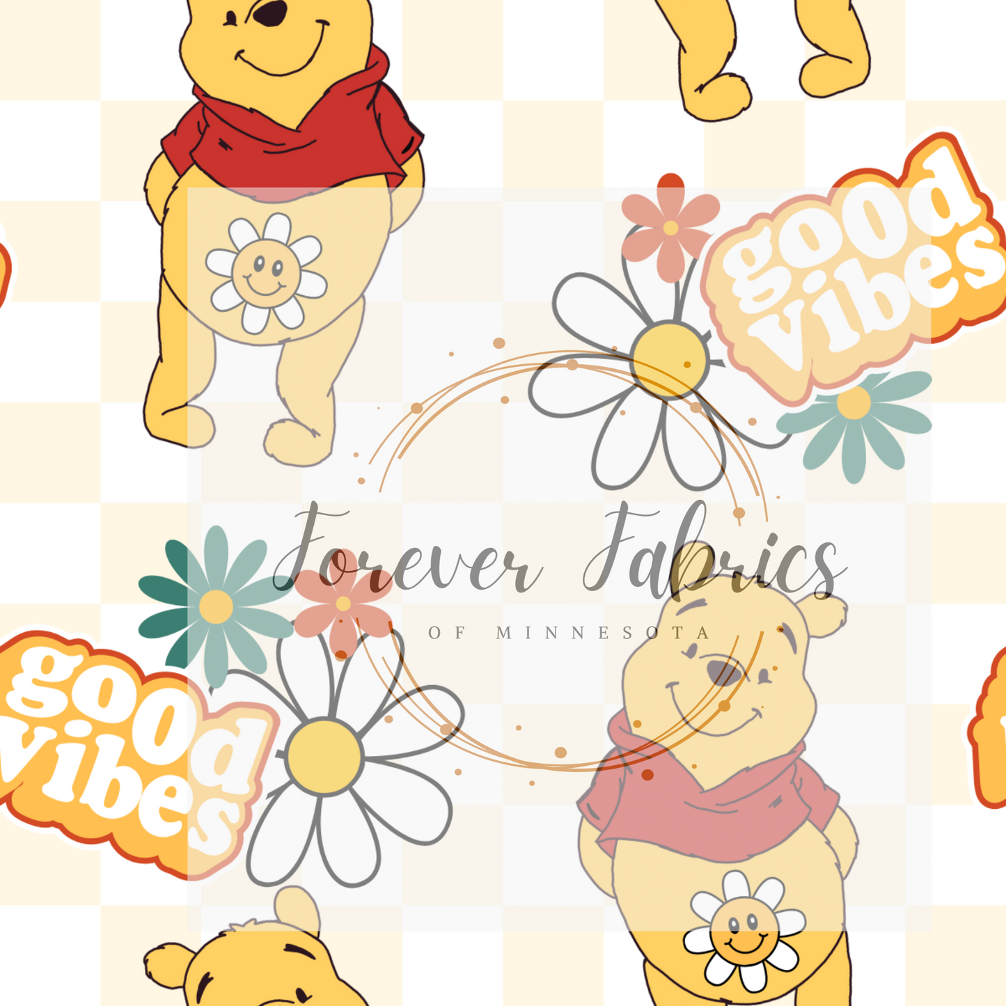 Good Vibes Bear | Preorder | Fabric By The Yard
