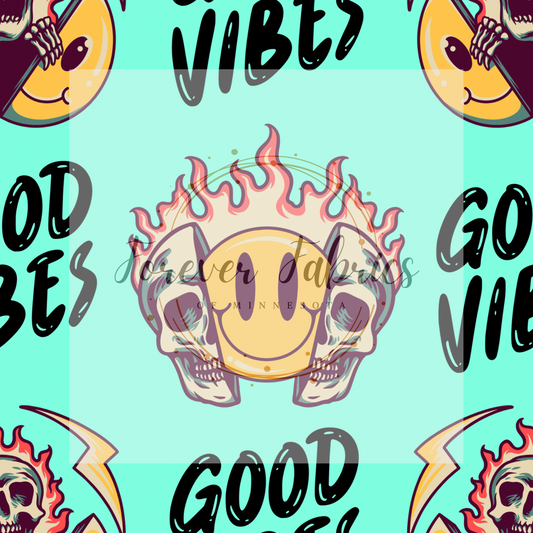 Teal Good Vibes | Preorder | By The Yard