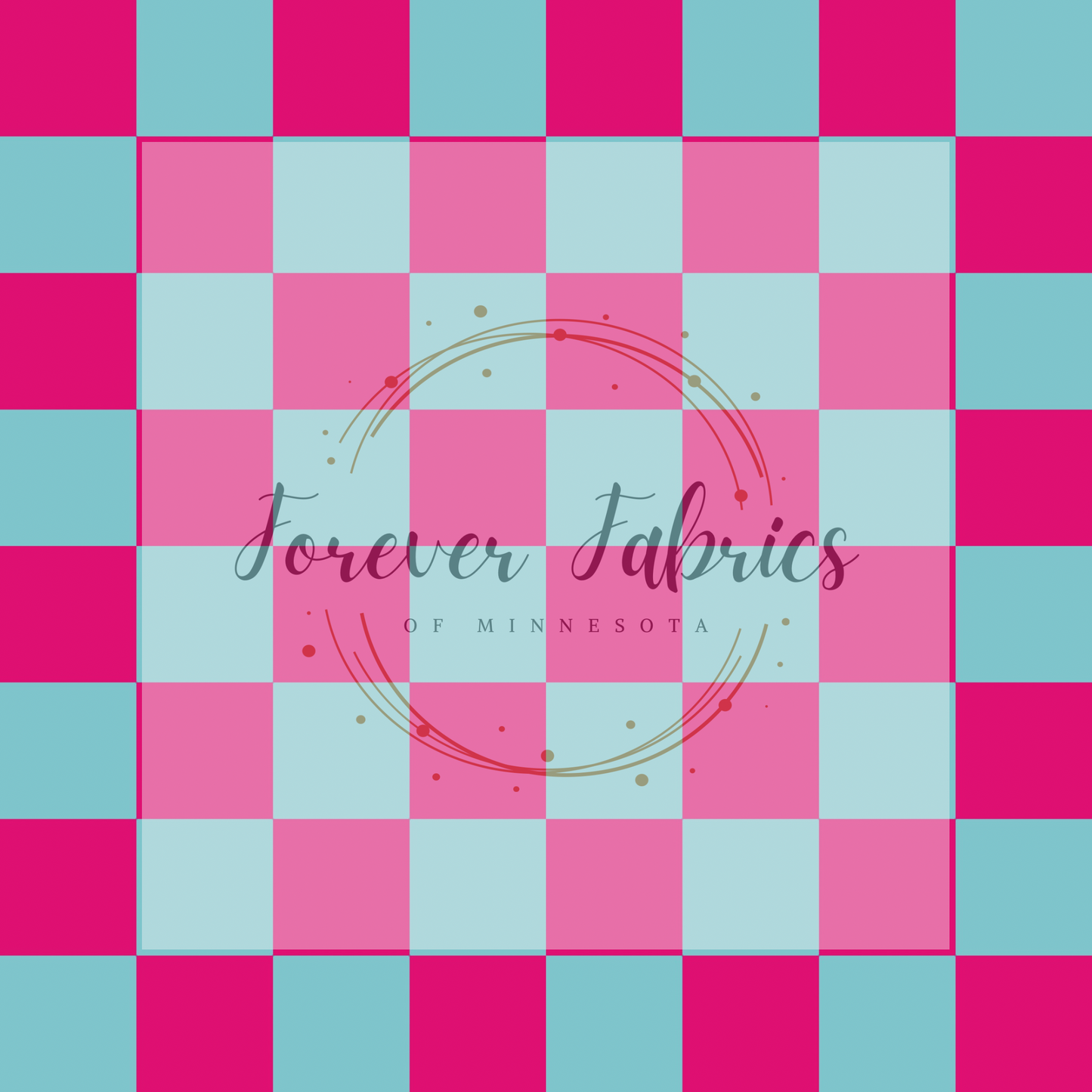 Small Pink Blue Checkered | Preorder | By The Yard