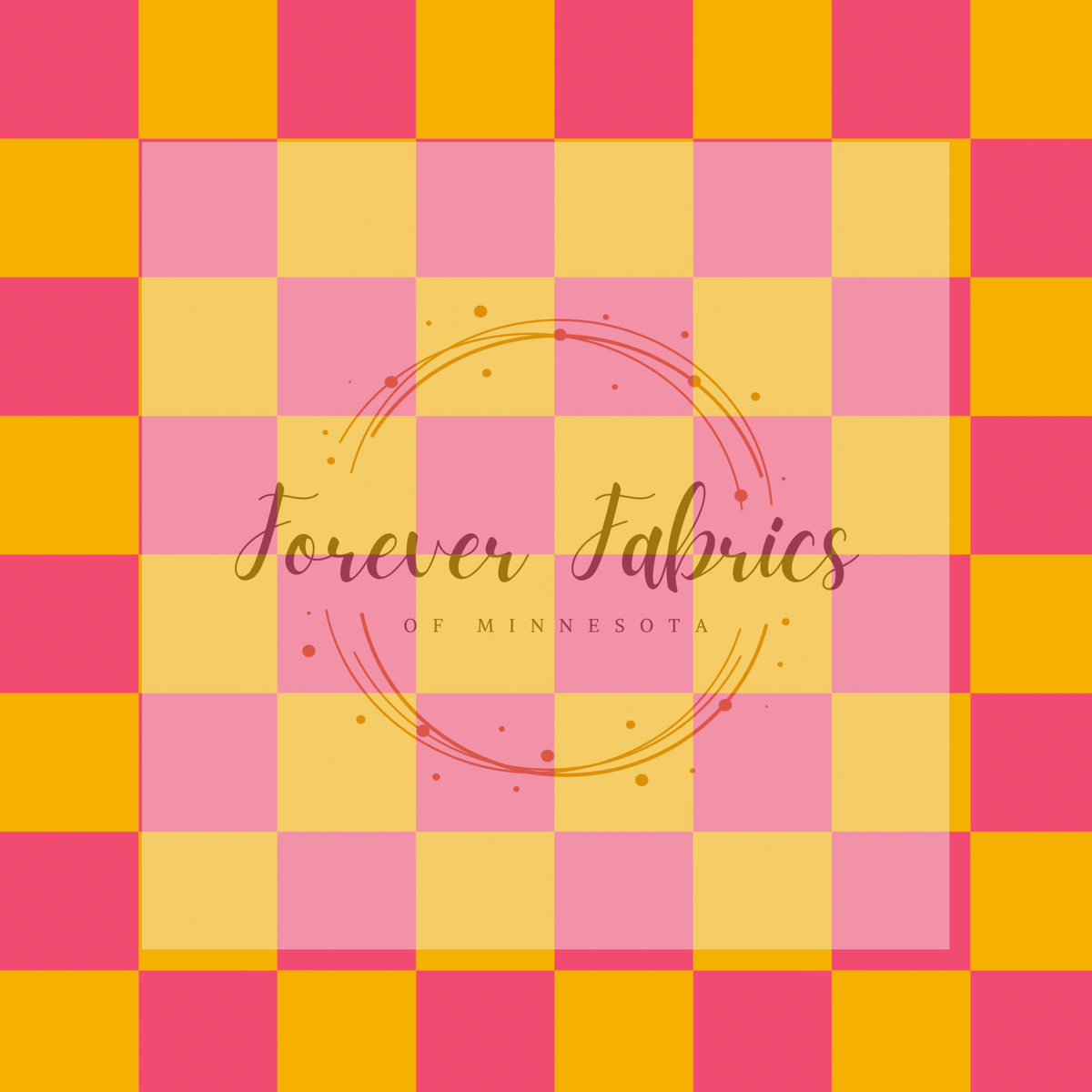 Pink Orange checkers | Preorder | By The Yard