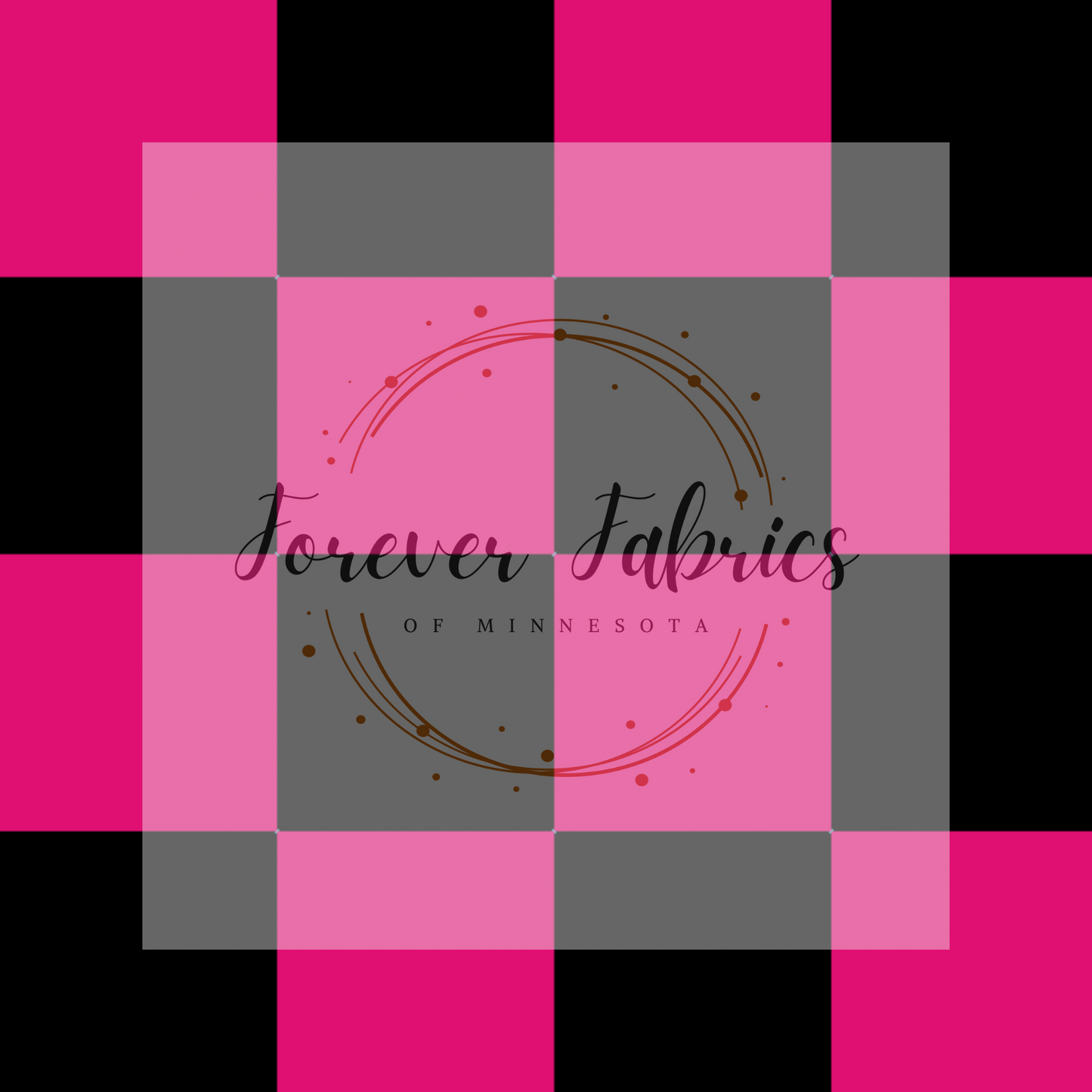 Lg Pink Black Checkers | Preorder | By The Yard