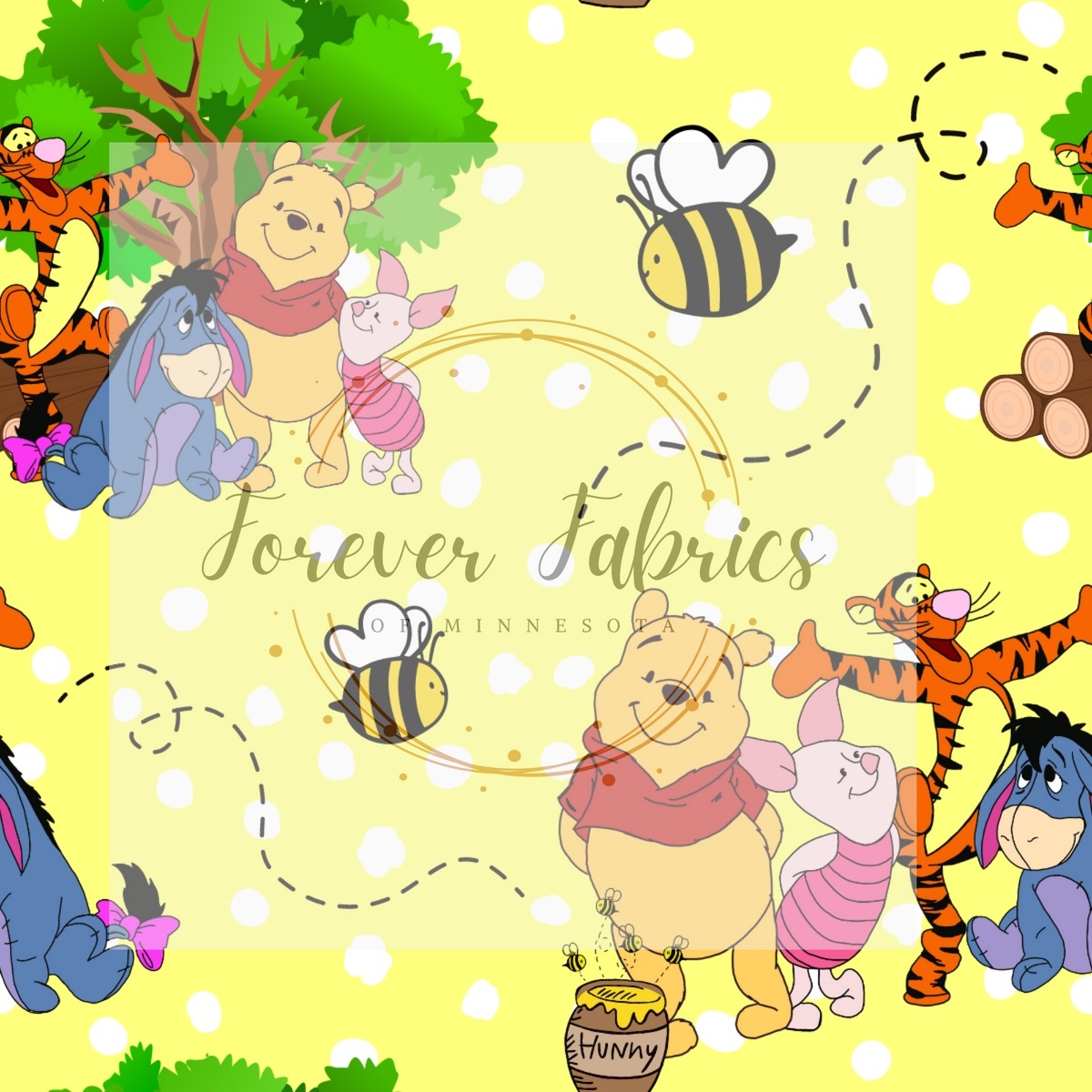 Bears & Bees | Preorder | Fabric By The Yard