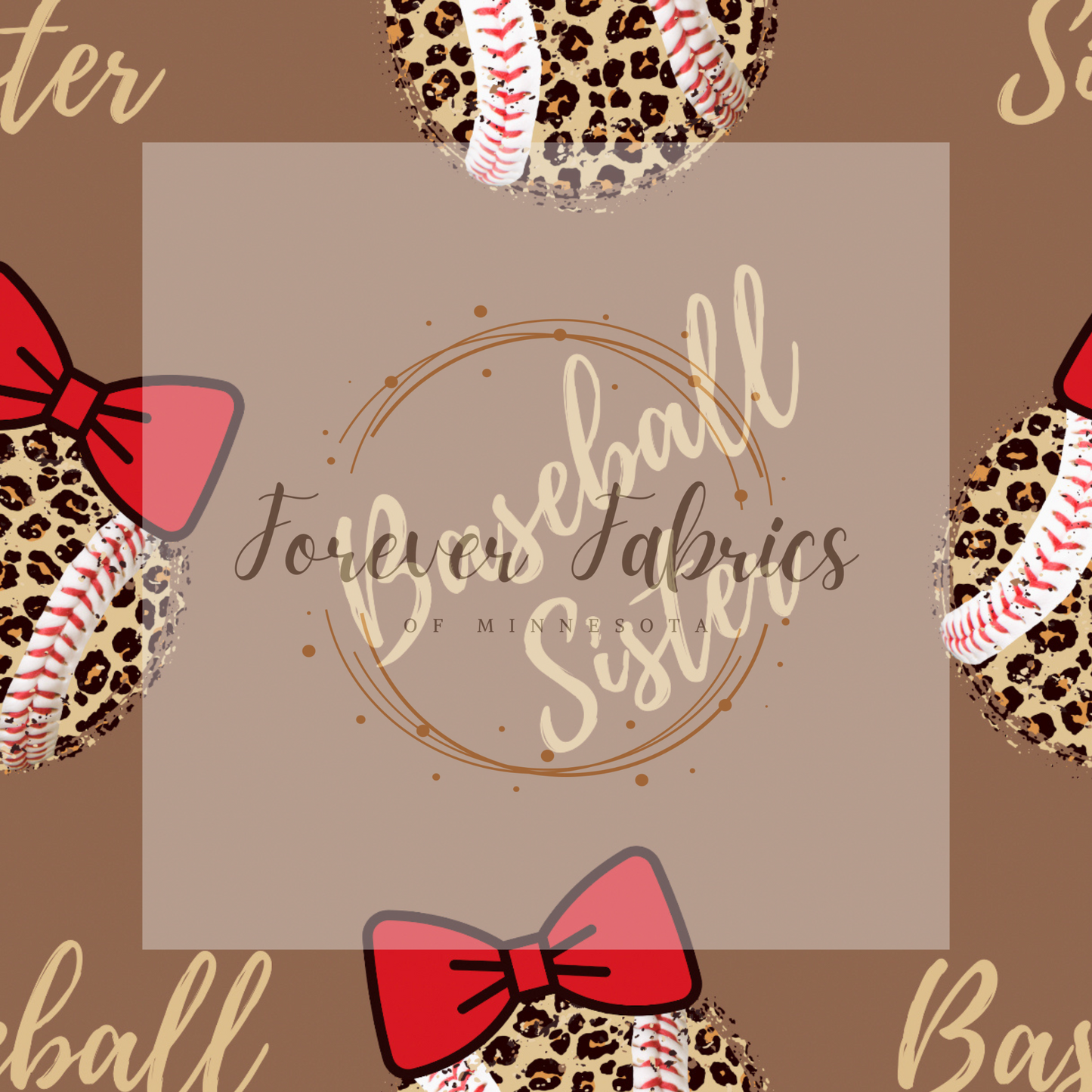 Beige Leopard Baseball Sister | By The Yard
