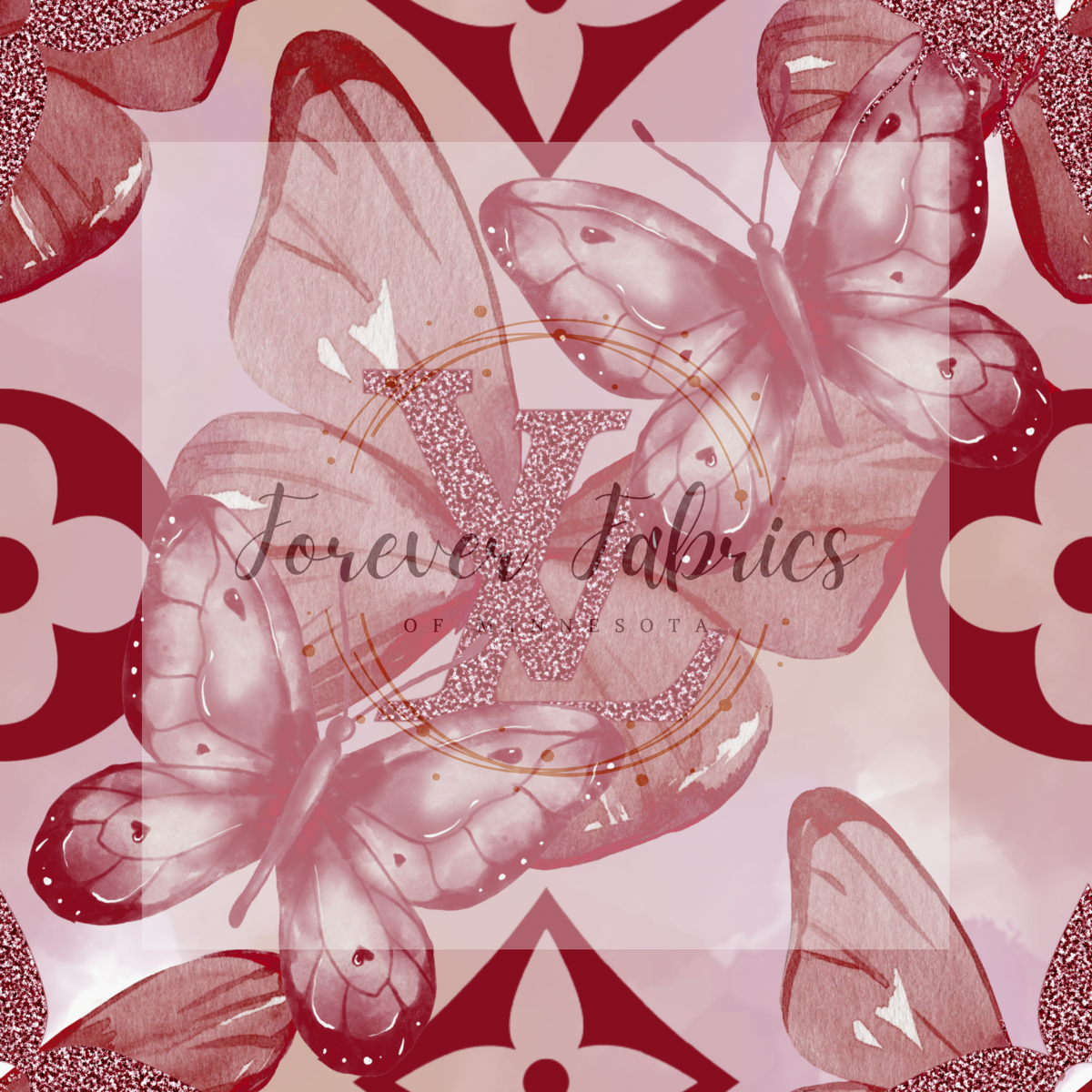 Maroon LV Butterfly | Preorder |By The Yard