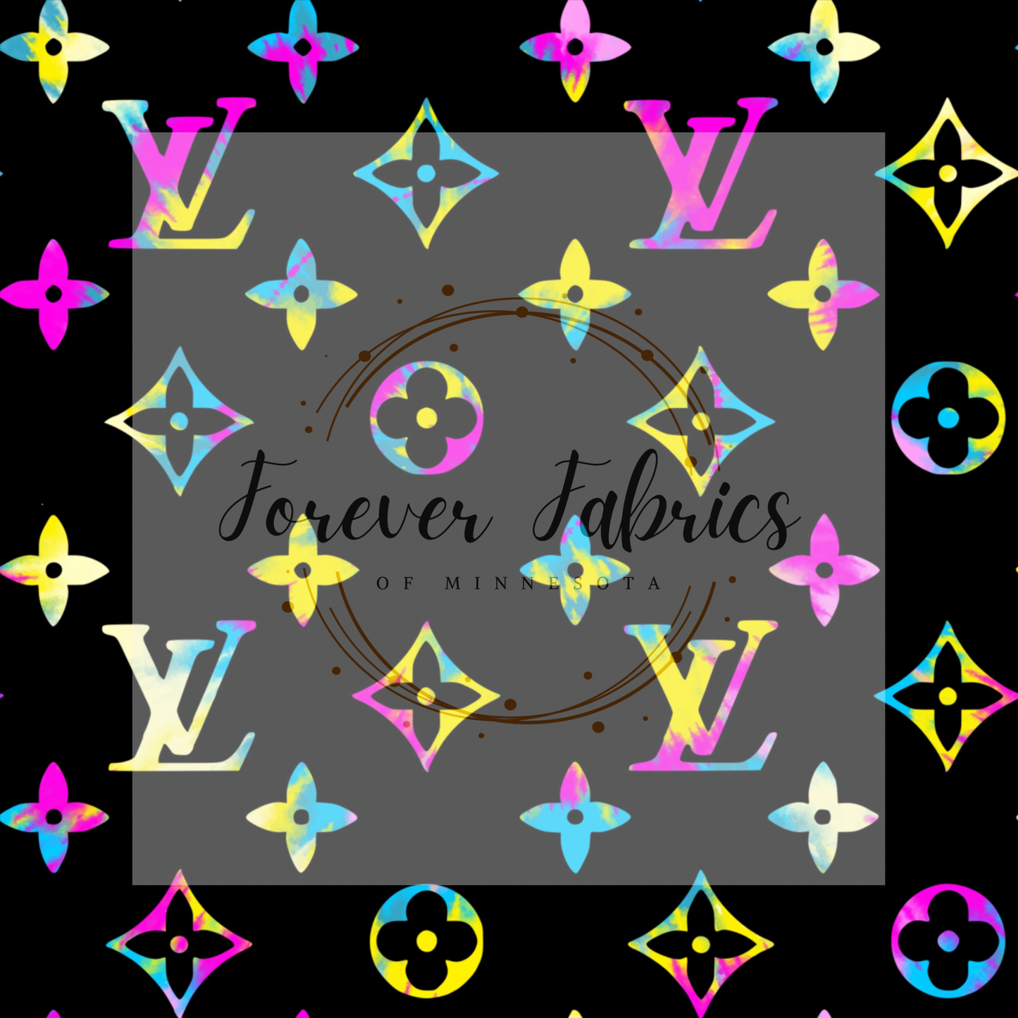 Neon LV Print | Preorder |By The Yard