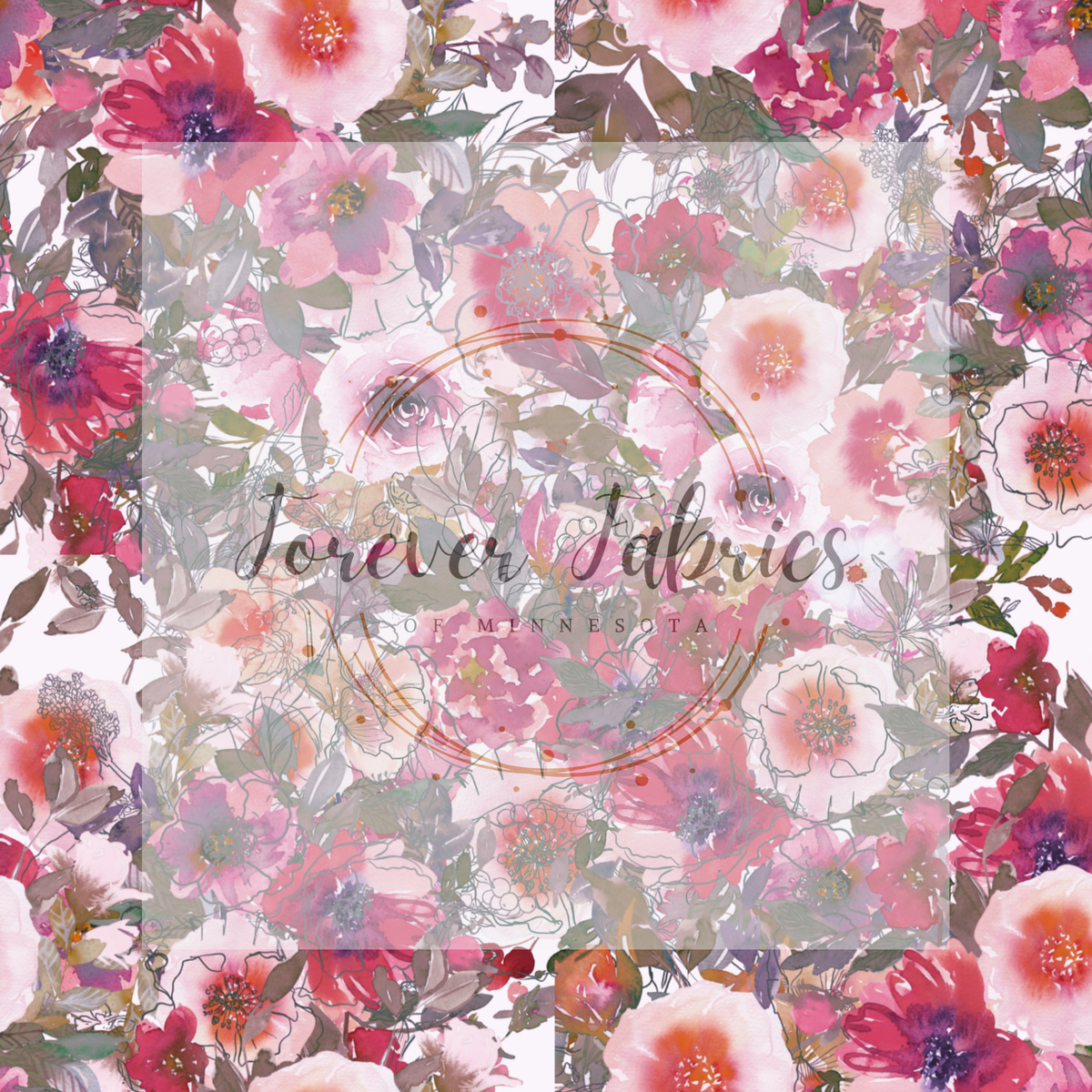 Red Pink Floral | Preorder | By The Yard