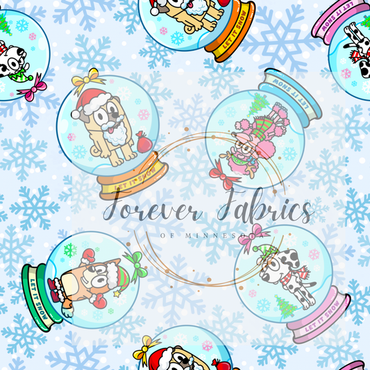 Blue’s Snow Globes | Preorder | Fabric By The Yard