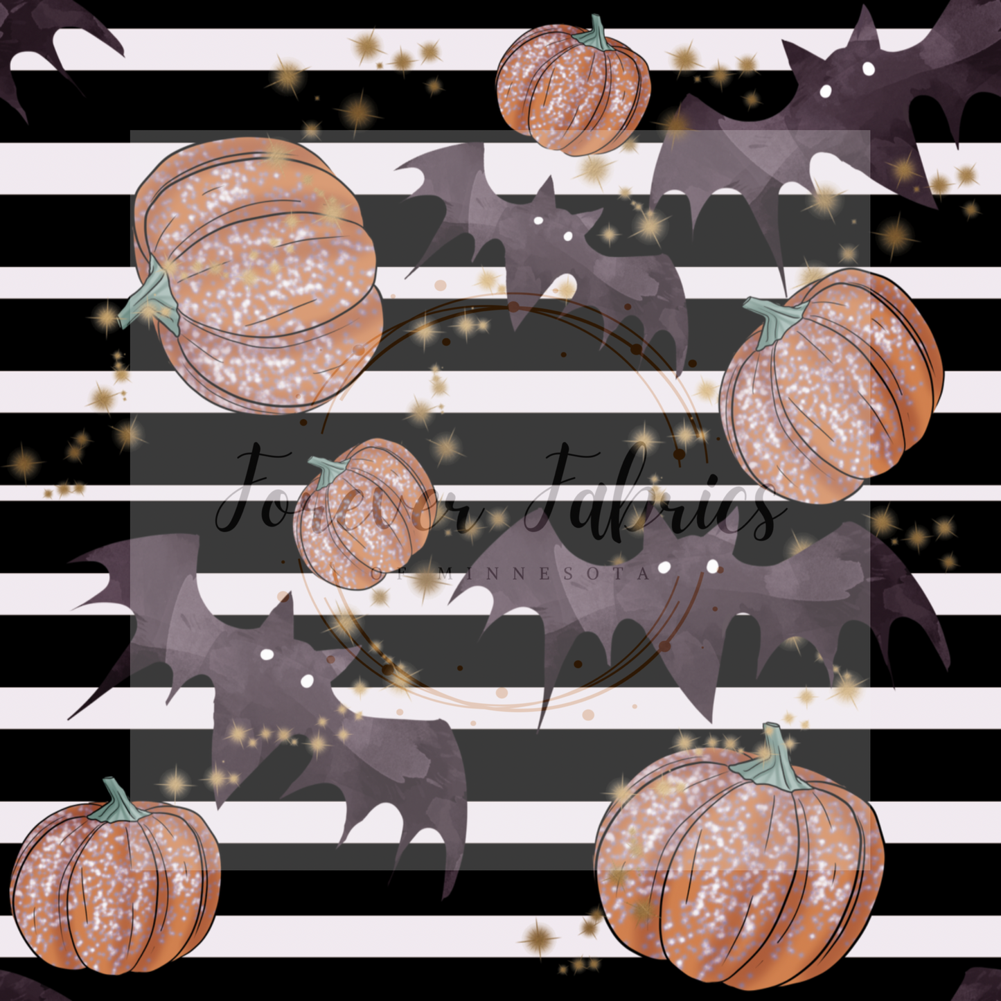Pumpkins & Bats | Preorder| By The Yard