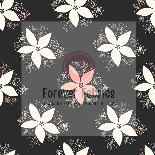 White & Pink Floral | Preorder | By The Yard