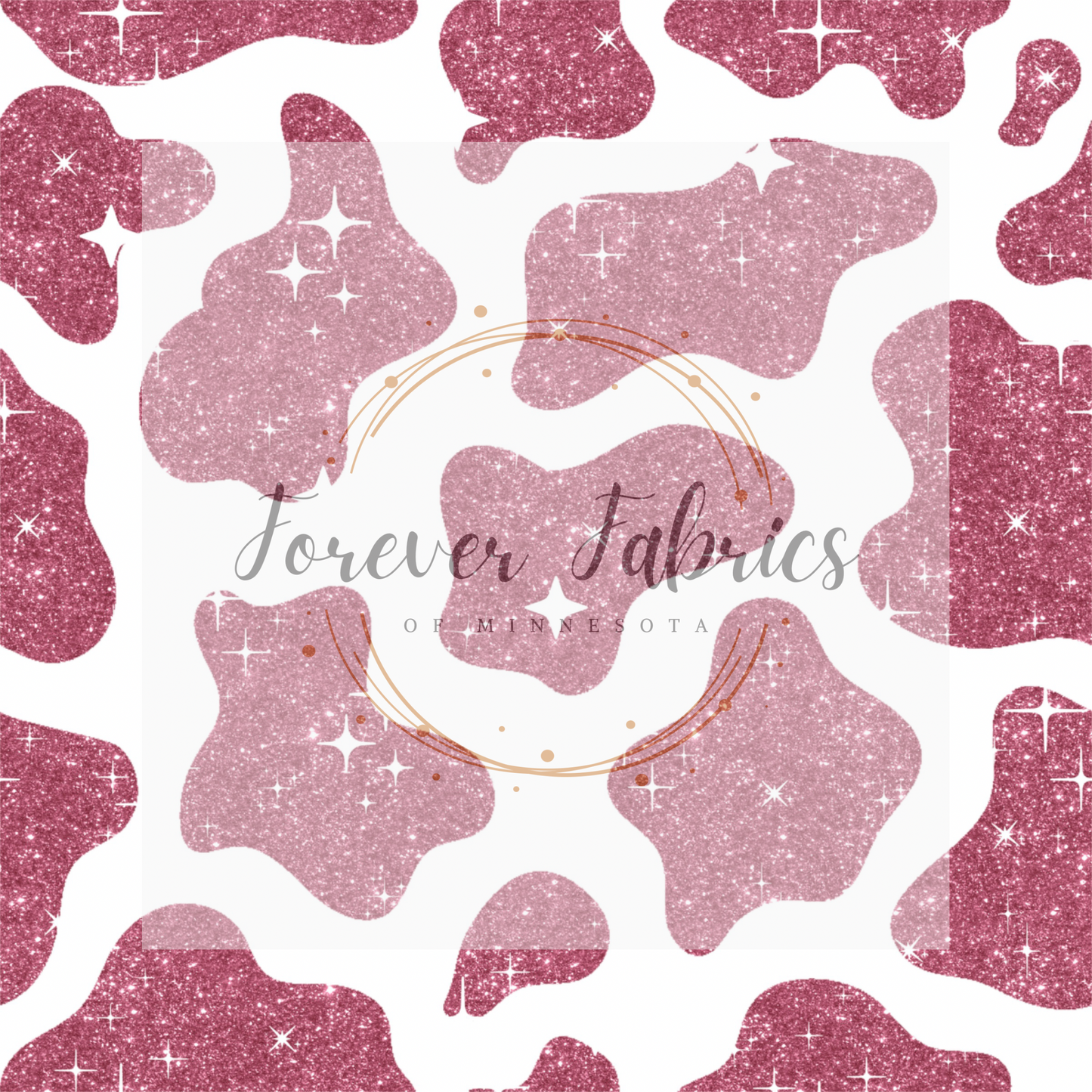 Maroon Glitter Cow Print | Preorder | By The Yard