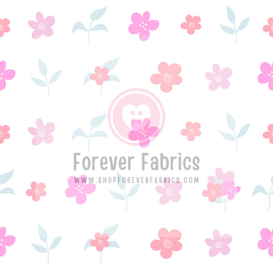 Pink Flowers | Preorder | By The Yard