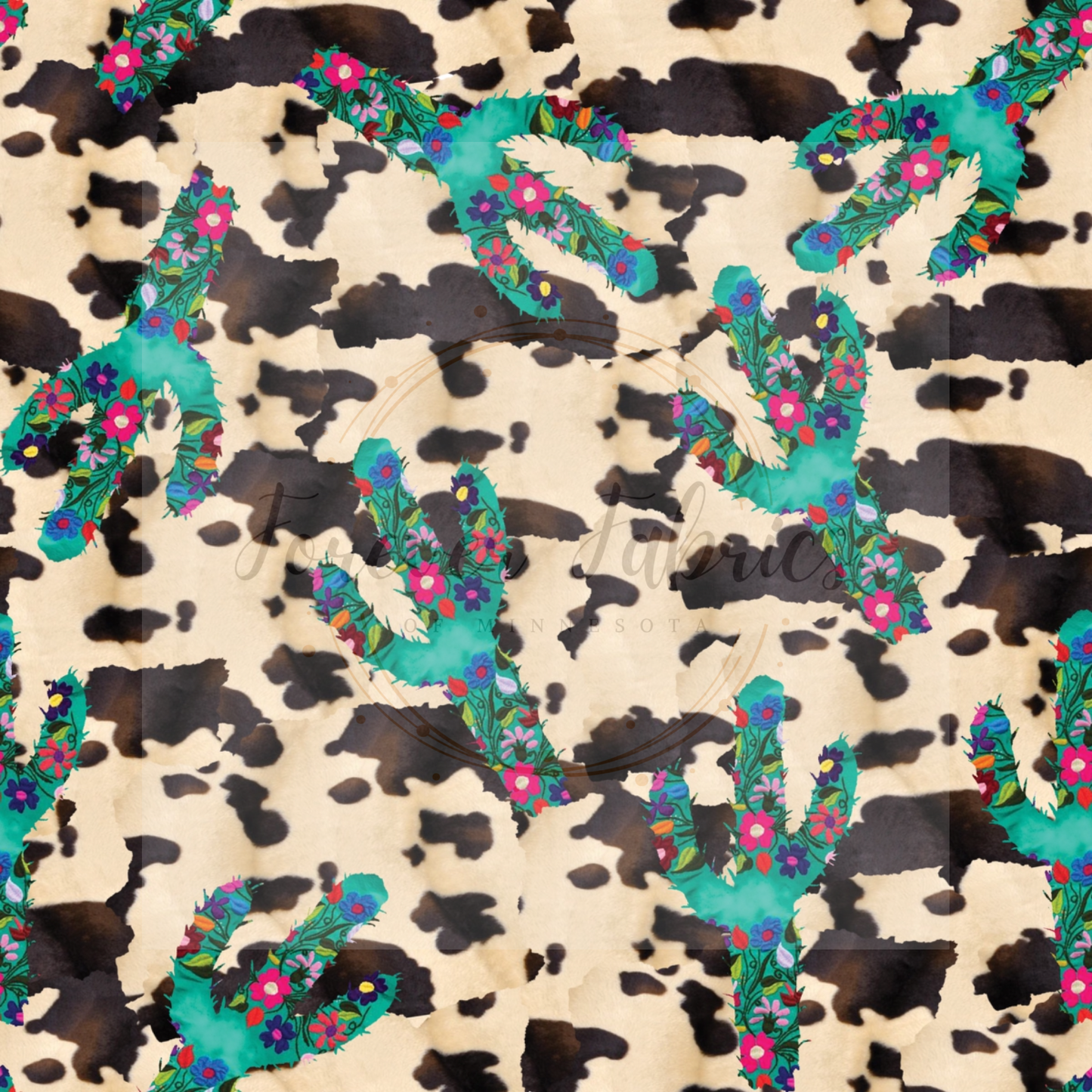 Floral Cactus | Preorder |By The Yard