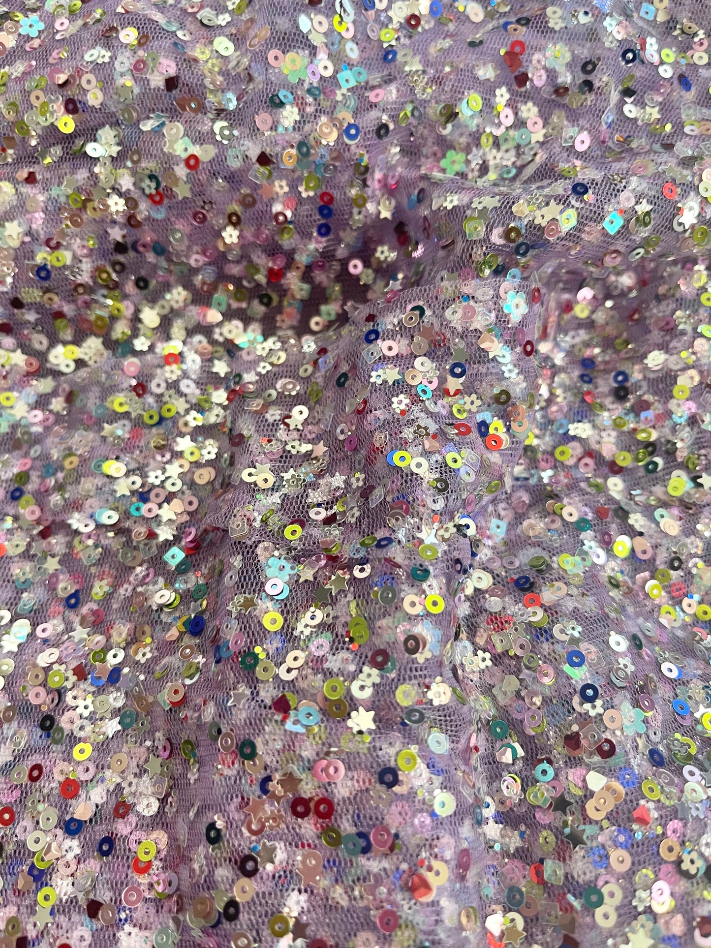 Purple Sequin Mesh