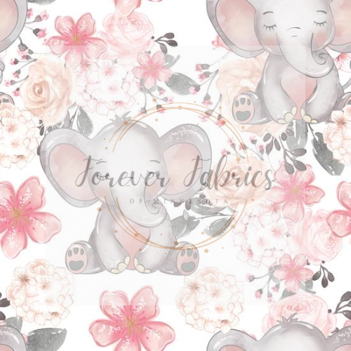 Elephants & Flowers Preorder | By The Yard