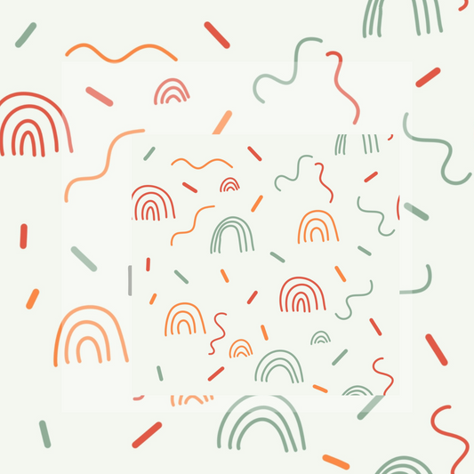 Scribbled Rainbows | Preorder | By The Yard