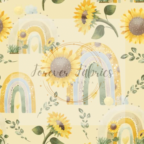 Boho Rainbows & Sunflowers Preorder | By The Yard