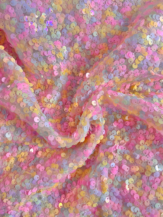 Peaches & Cream | Stretch Sequin